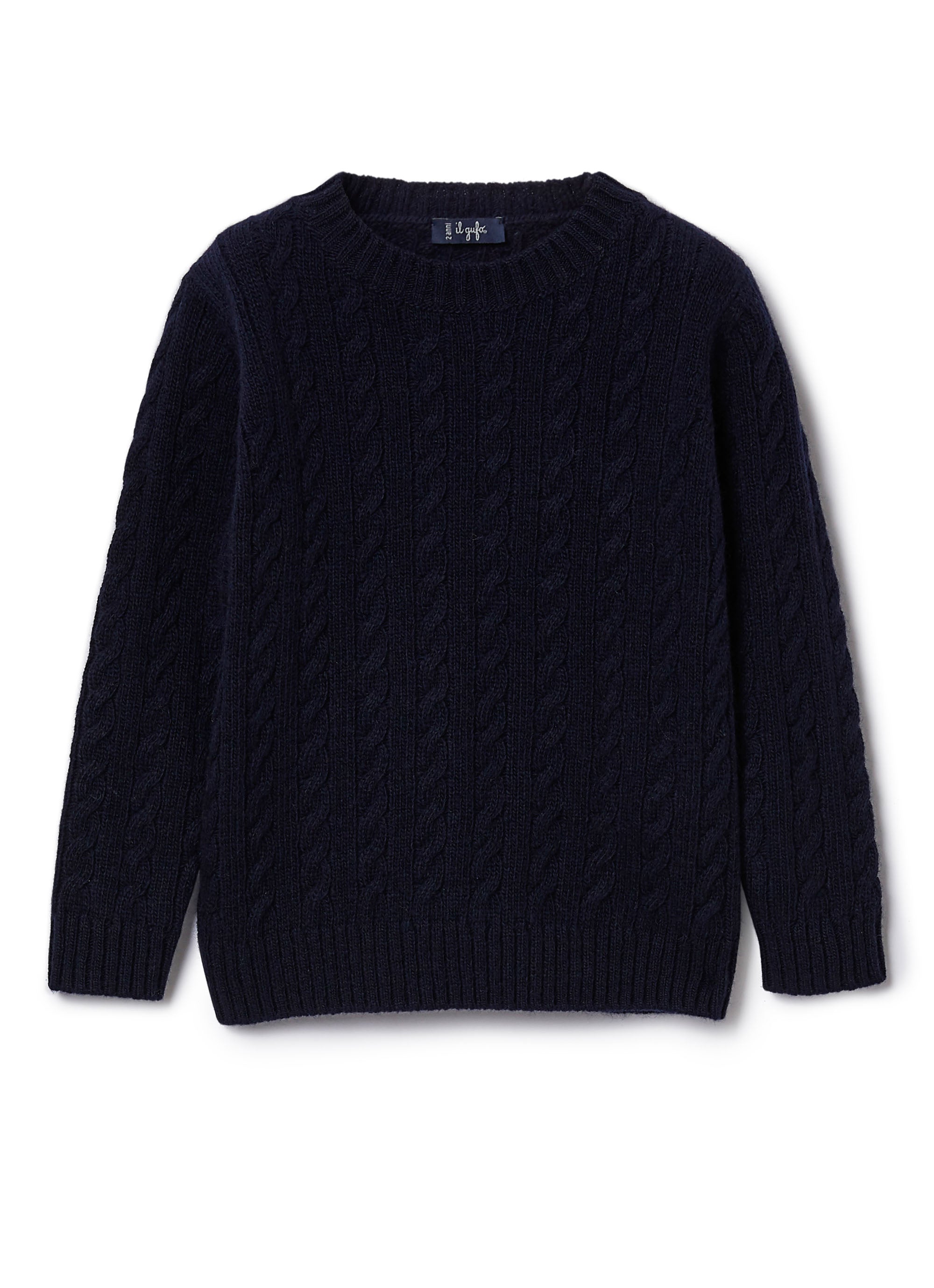 Jumper with wool braids - Blue