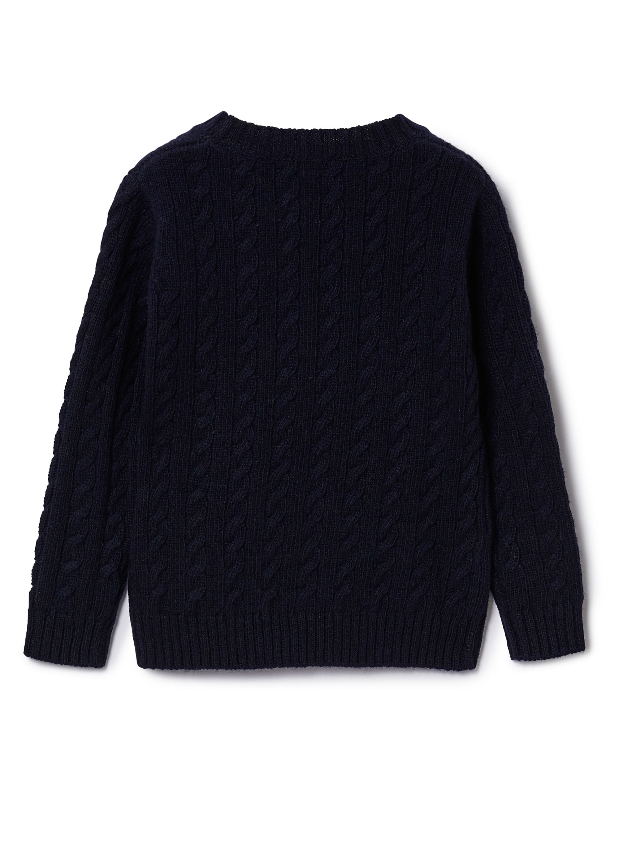 Jumper with wool braids - Blue