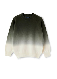 Gradient effect green sweater