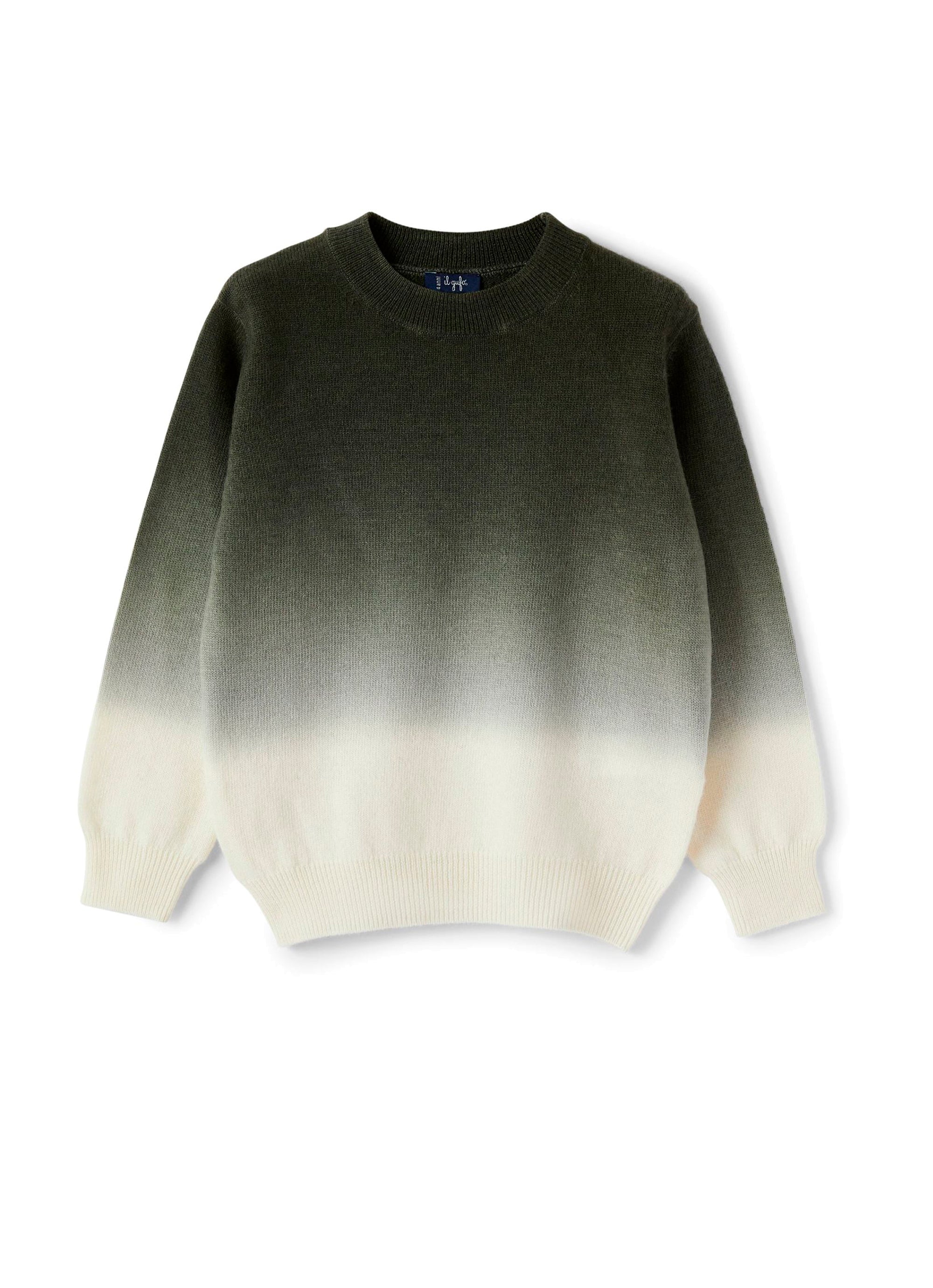 Gradient effect green sweater