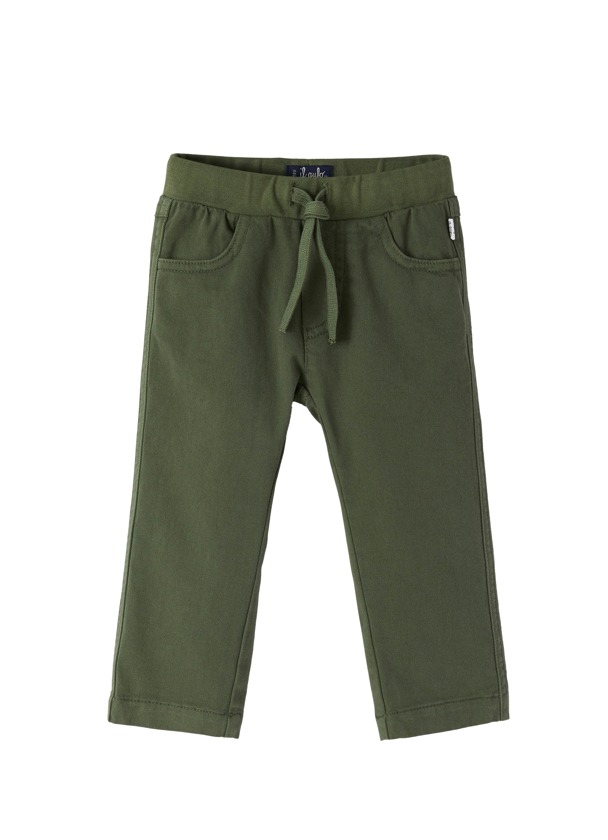Green gabardine shorts