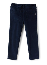 Pantalone skinny in velluto blu