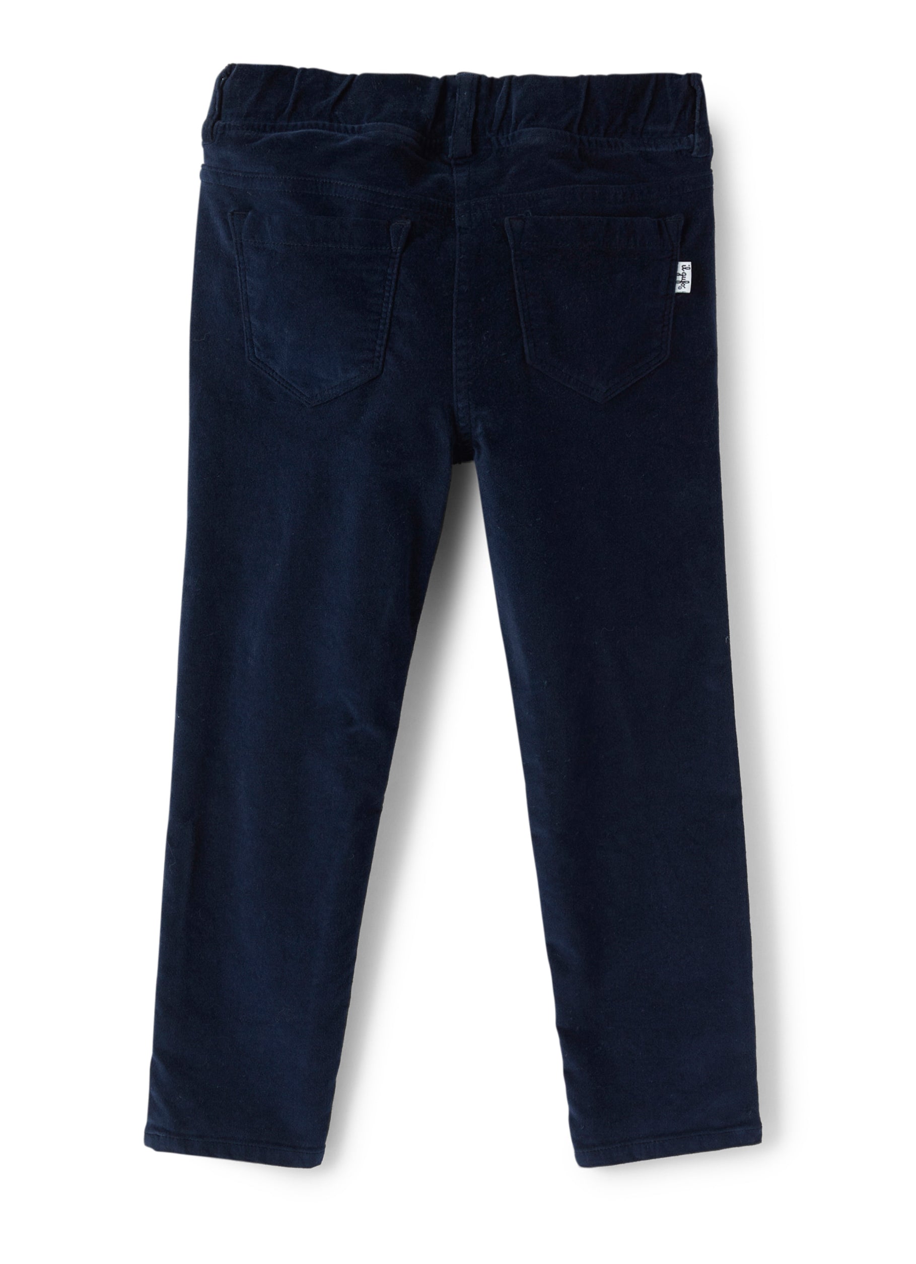 Pantalone skinny in velluto blu