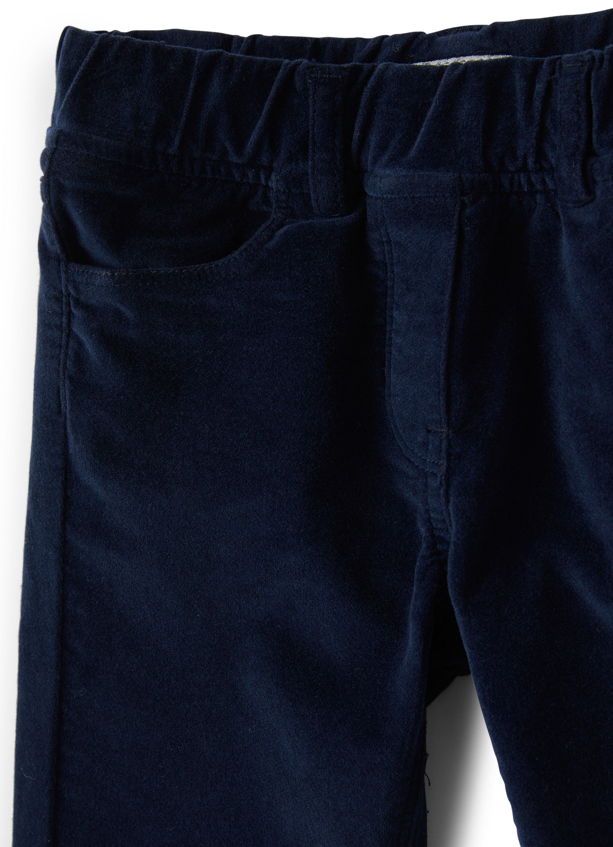 Pantalone skinny in velluto blu