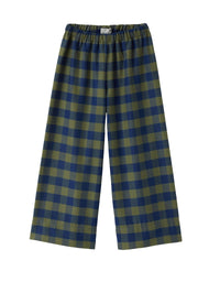Checkered tecnowool culotte trousers