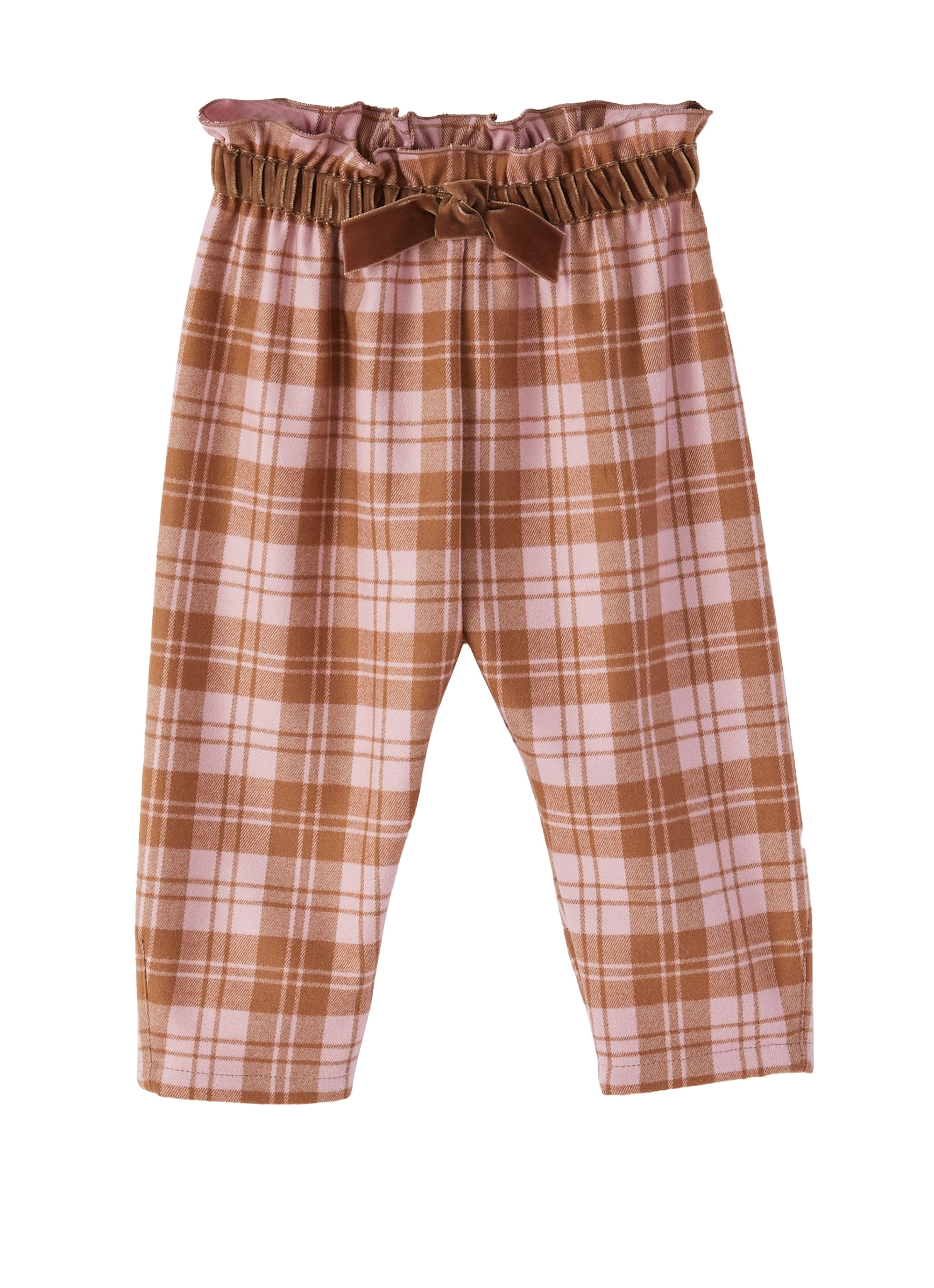 Check baby girl tecnowool trousers