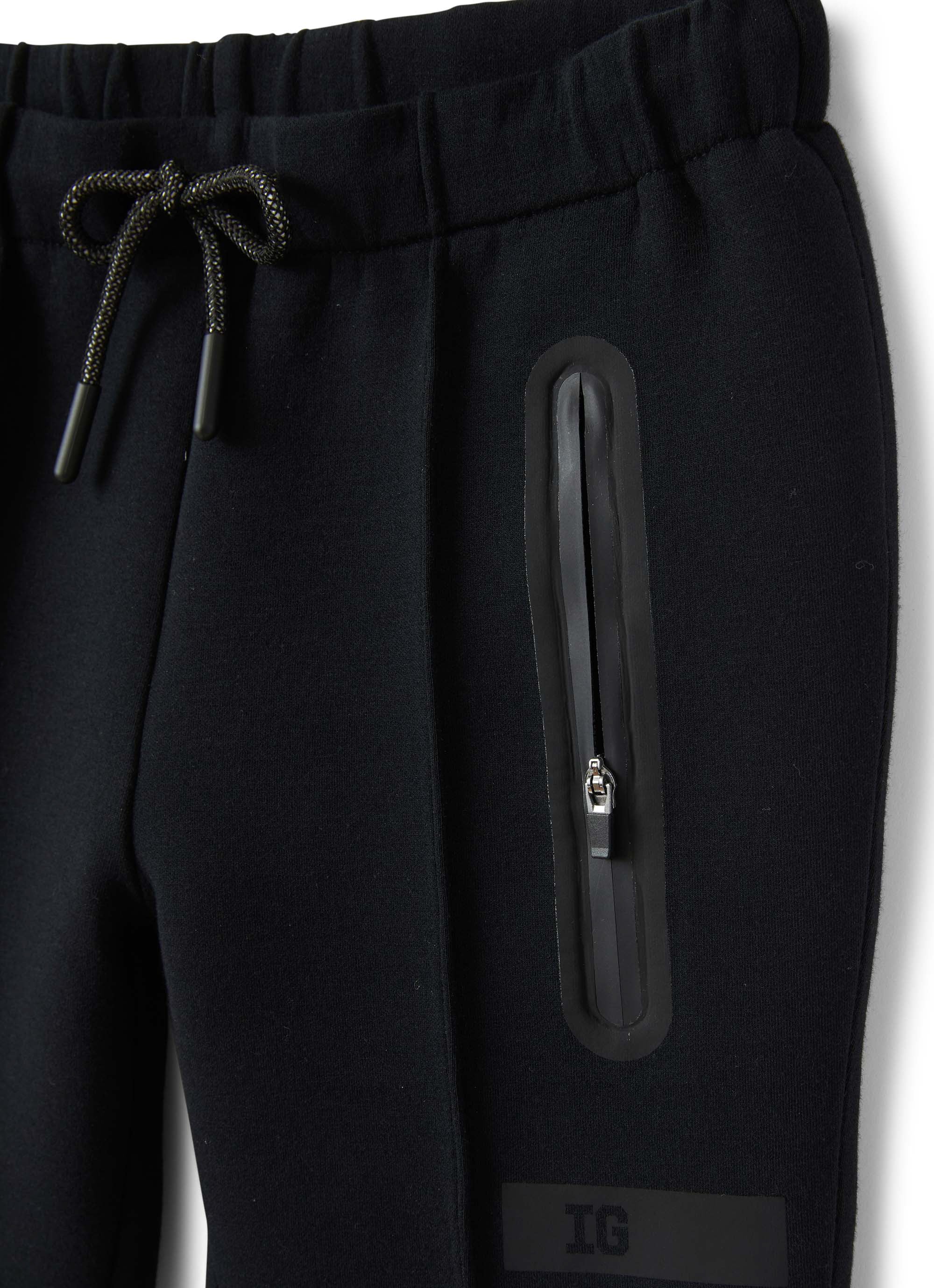 Pantalone bonded cropped flare