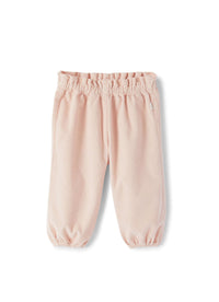 Pantalon froncé en velours - Quarzo Rosa