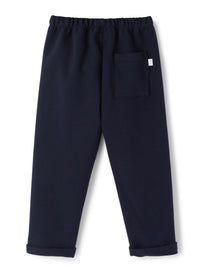 Pantalone in felpa stretch blu