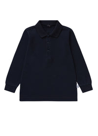 Ribbed polo shirt - Blue