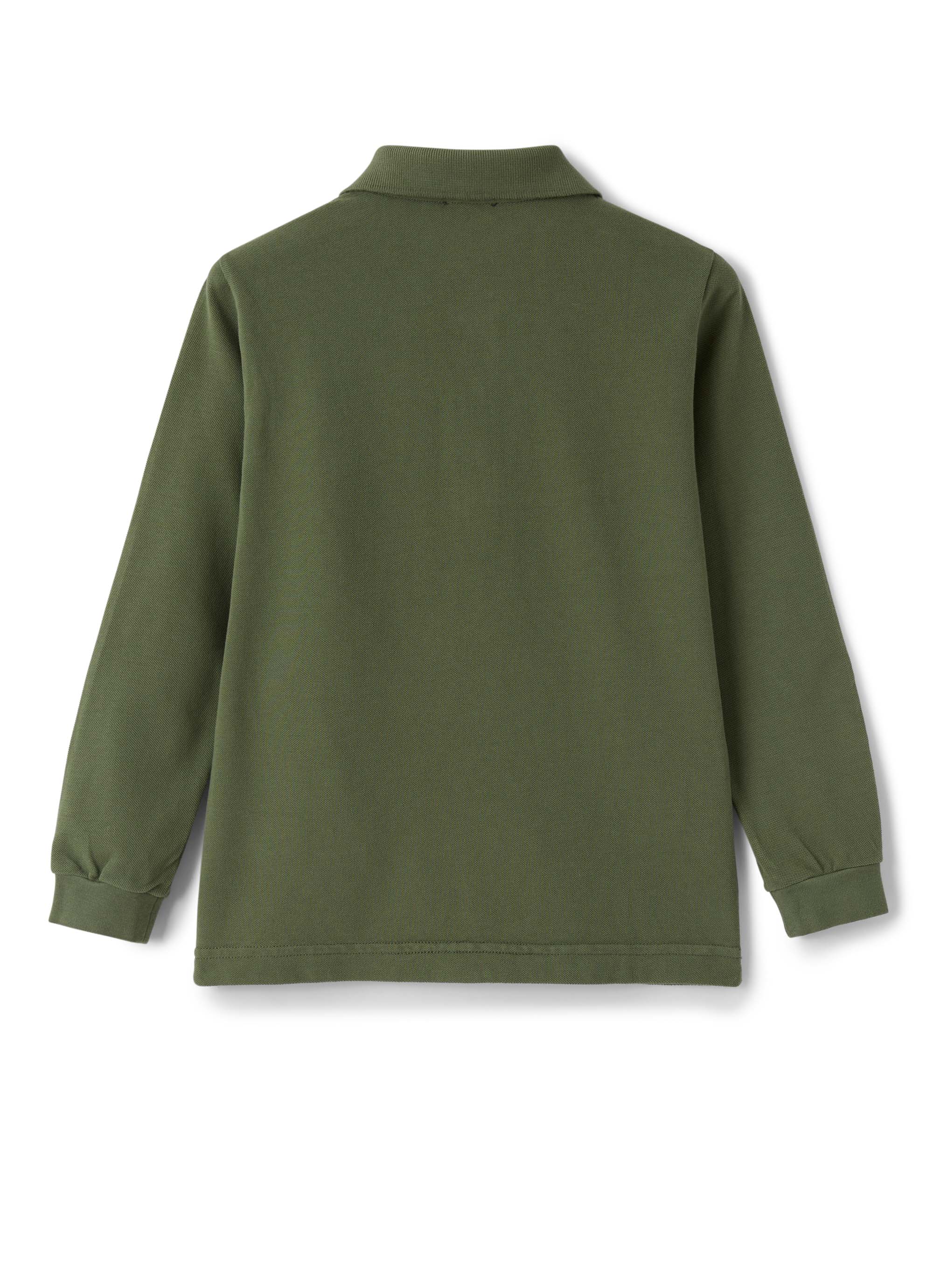 Green Piquet Cotton Polo Shirt