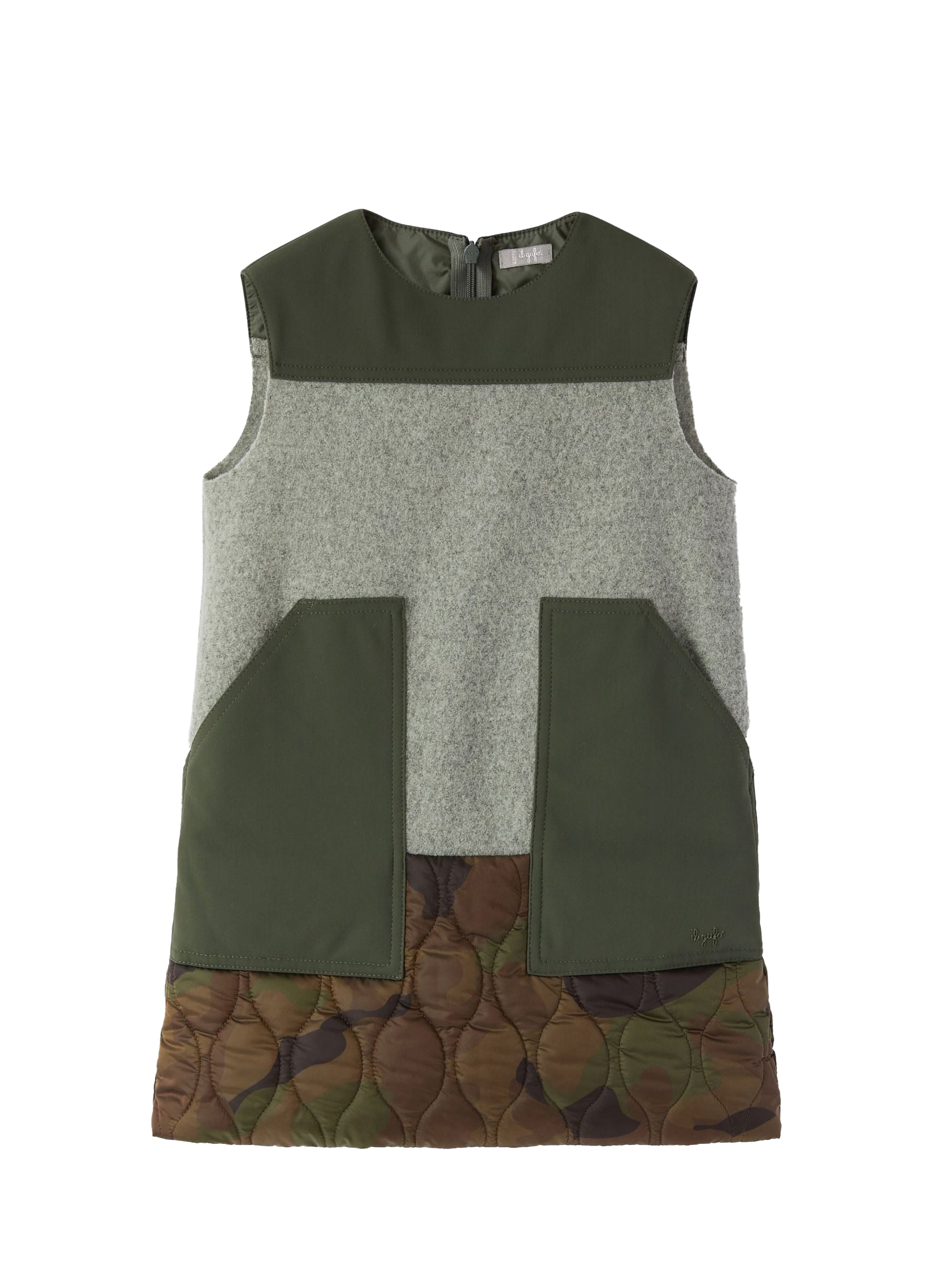 Camouflage wool dress - Abete Argenteo