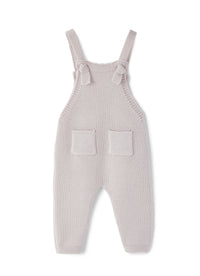 Sand beige wool tricot dungaree