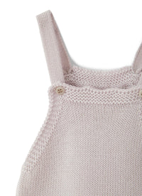 Sand beige wool tricot dungaree