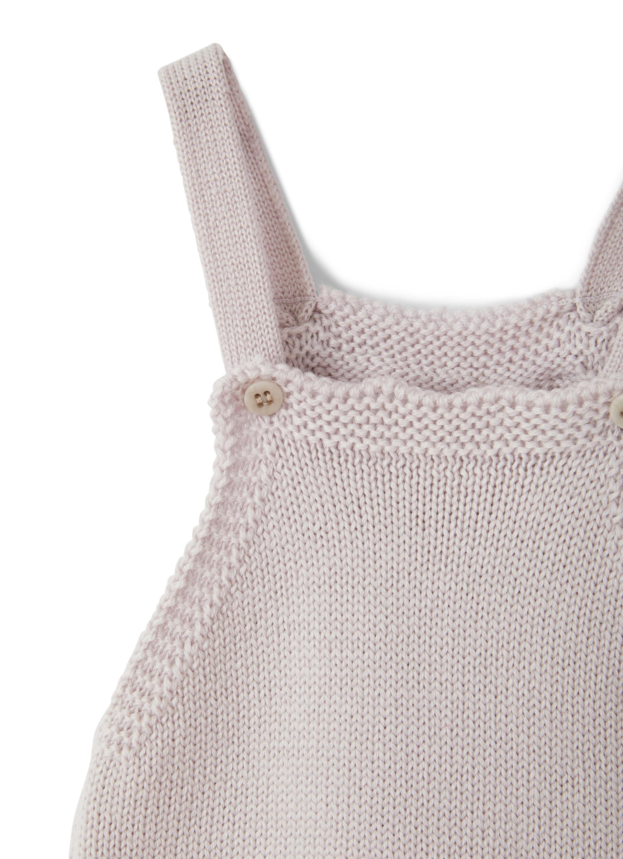 Sand beige wool tricot dungaree