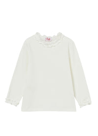 ta095m0011_1010 // DOUBLON PAS FUSION /// DOUBLON DEVIENT OK PICS / T-shirt bianco latte con ruche