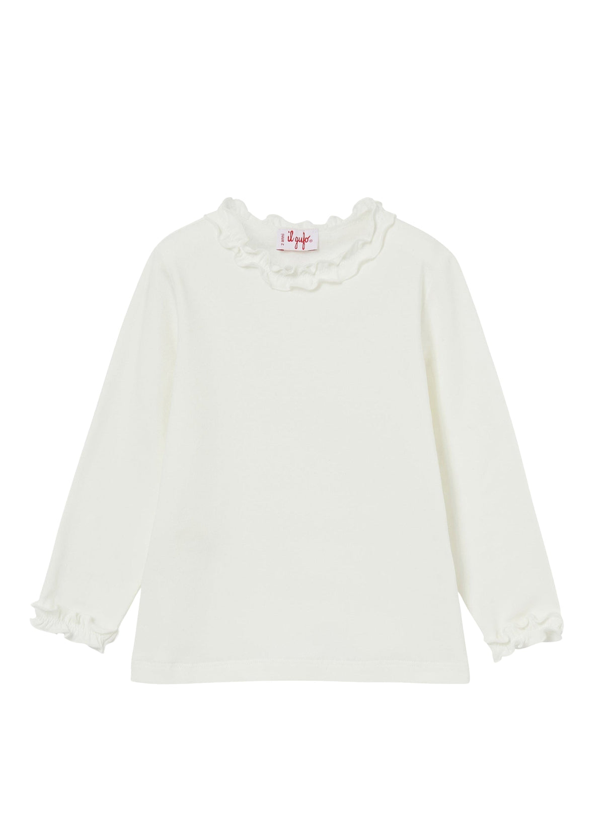 ta095m0011_1010 // DOUBLON PAS FUSION /// DOUBLON DEVIENT OK PICS / T-shirt bianco latte con ruche