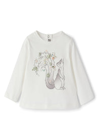 Squirrel print cotton T-shirt