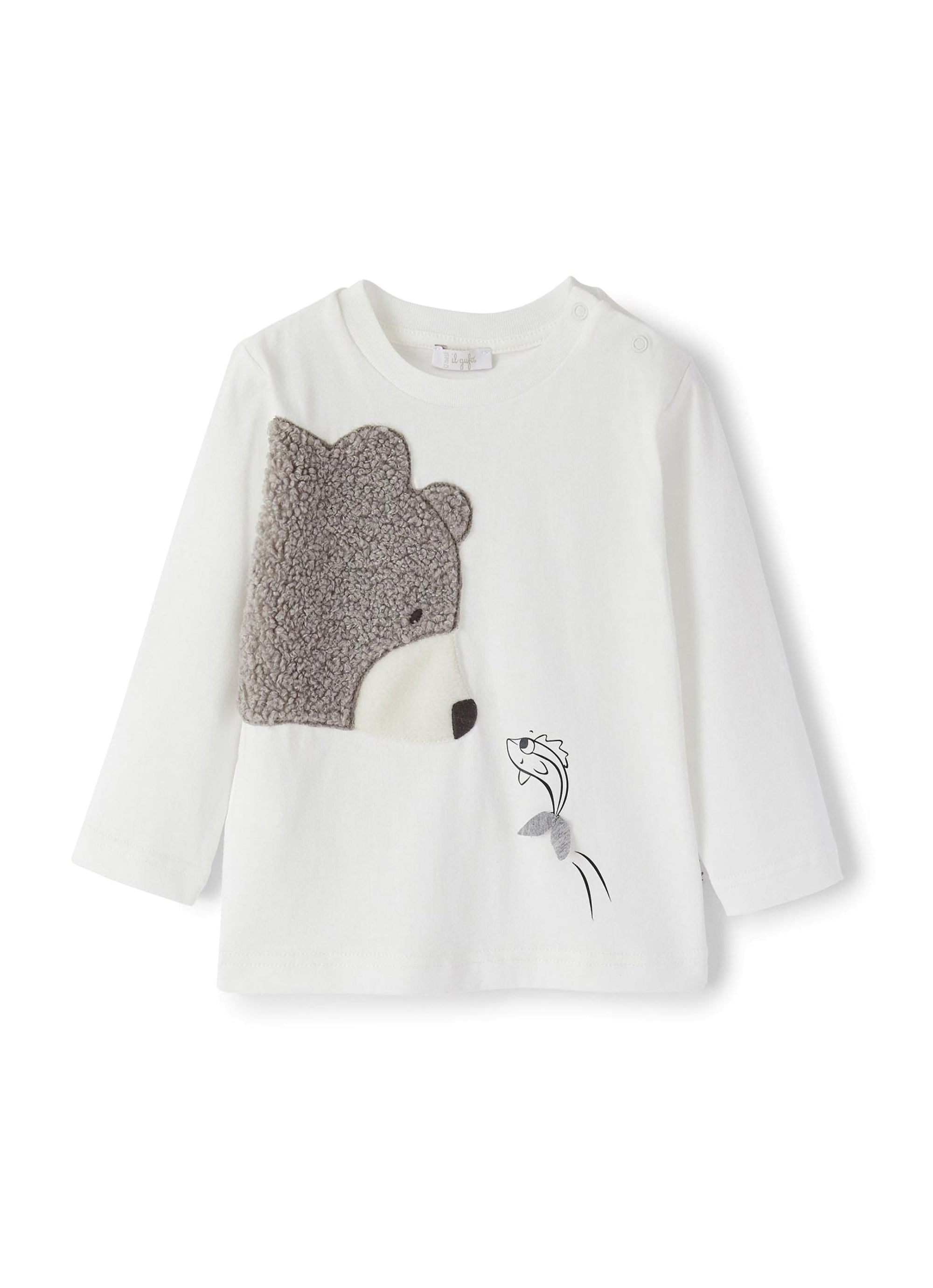 Grey teddy t-shirt with bear
