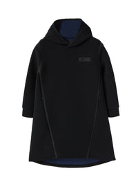 Vestito bonded nero con cappuccio