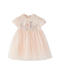 Abito manica corte in tulle bianco