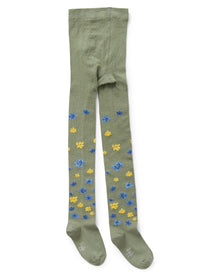Collant in cotone con fiori