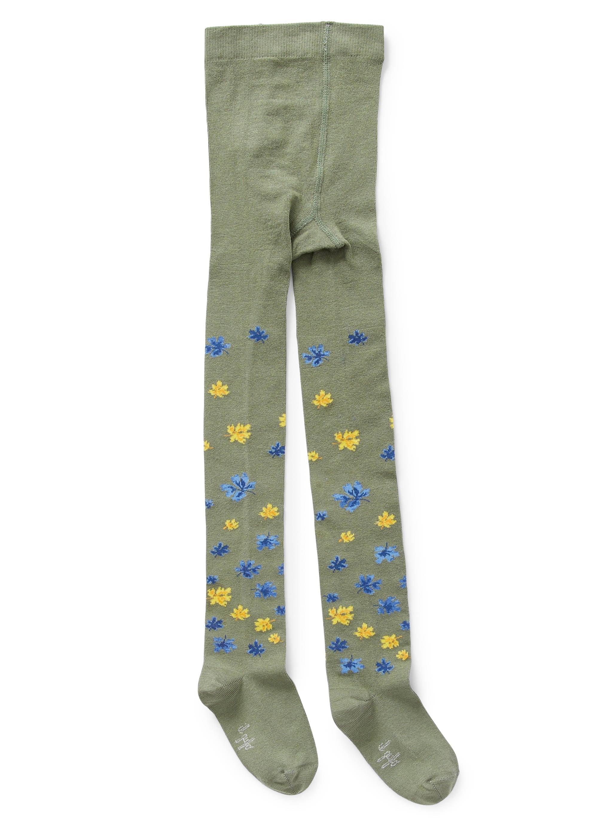 Collant in cotone con fiori