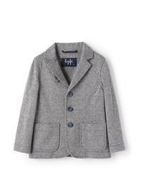 Three-button herringbone blazer - Blue