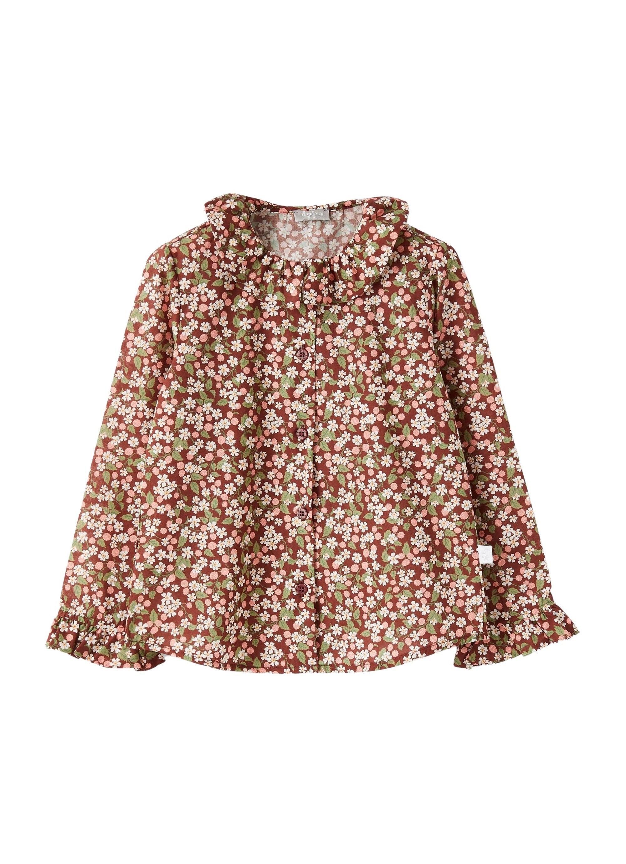 Floral print long-sleeved shirt - Rosa Bubble