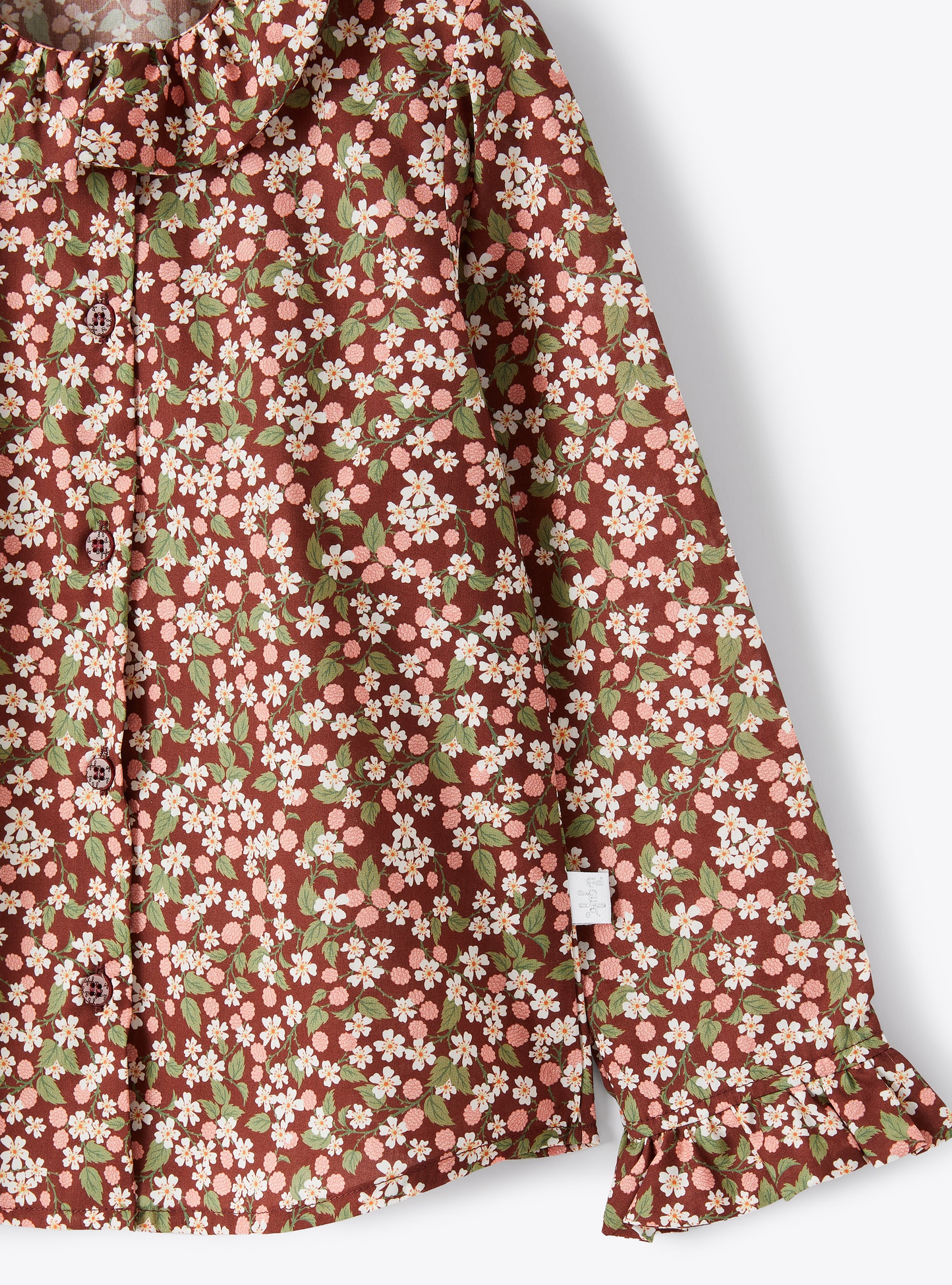 Floral print long-sleeved shirt - Rosa Bubble