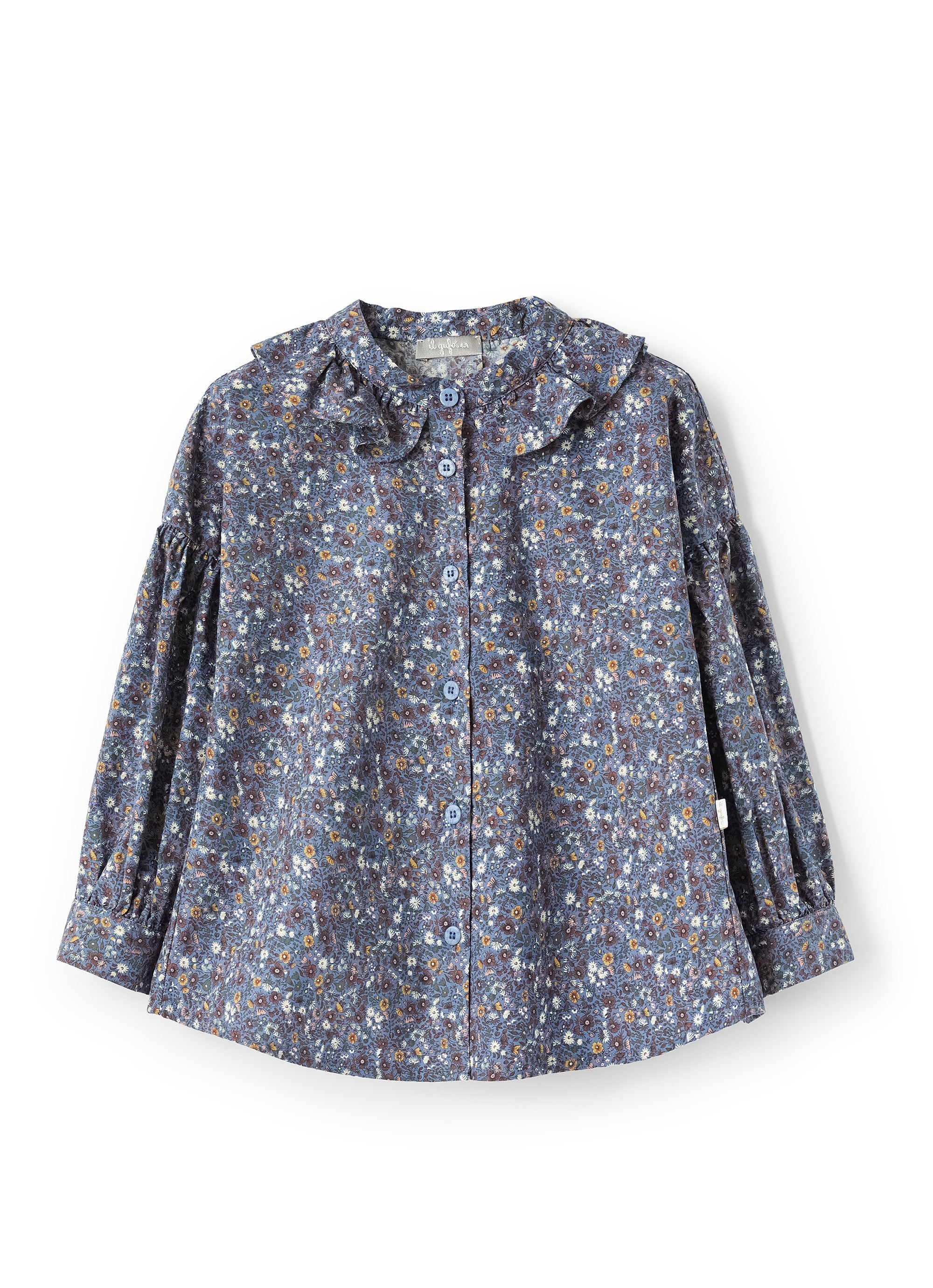 Camicia stampa floreale con volant