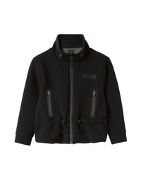 Giacca bonded nera con zip