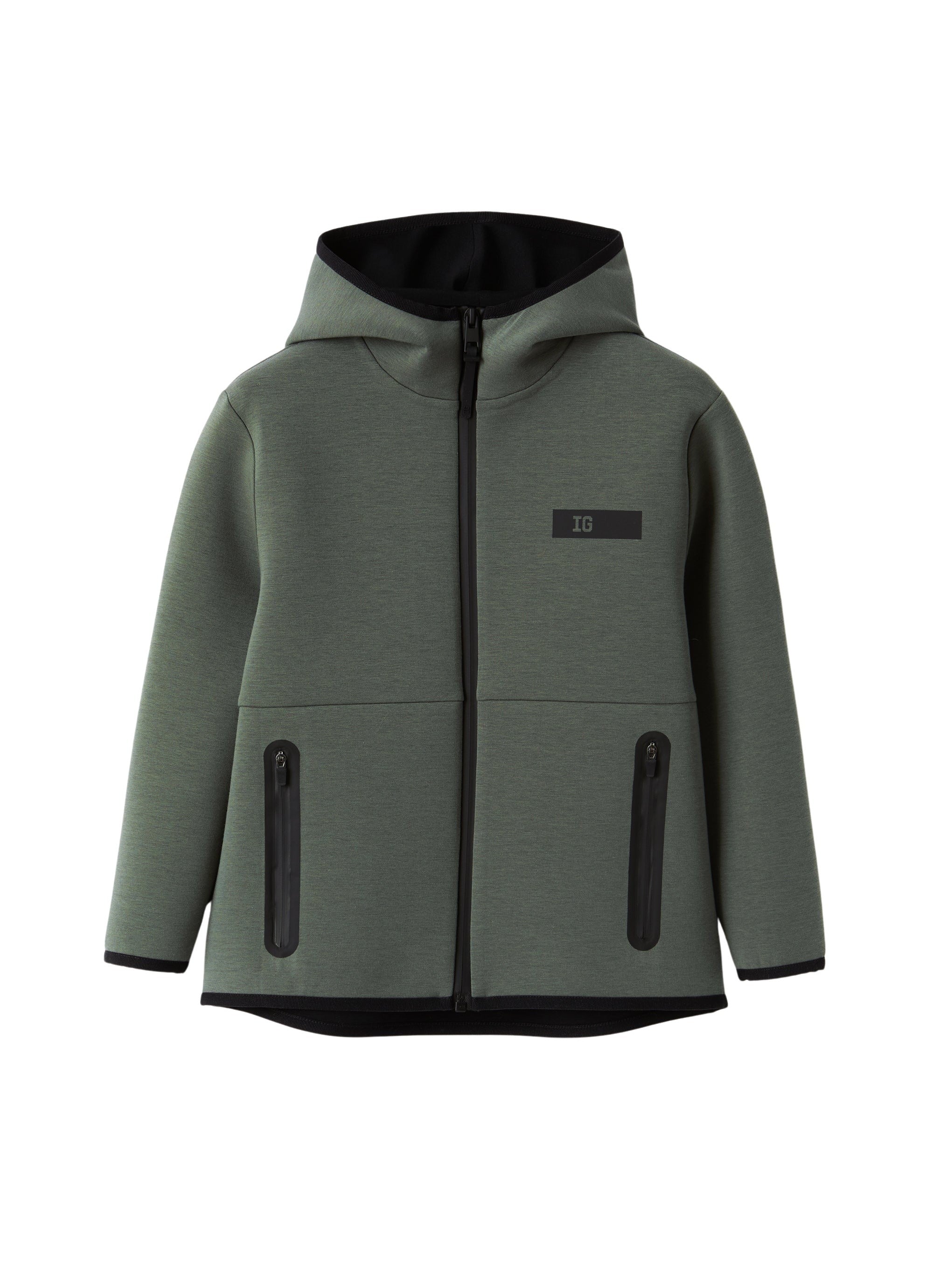 Giacca bonded con cappuccio
