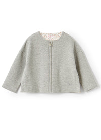 Round-neck jacket - Grigio & Quarzo Rosa