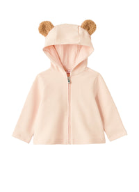 Veste en polaire zippée à capuche - Rosa & Nocciola