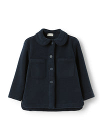 Round-neck fleece jacket - Blue