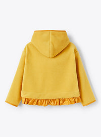 Fleece jacket with ruffles - Giallo Crocus & Giallo