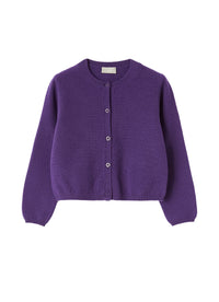 Purple merino wool cardigan