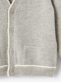 Wool piped cardigan - Nube & Latte