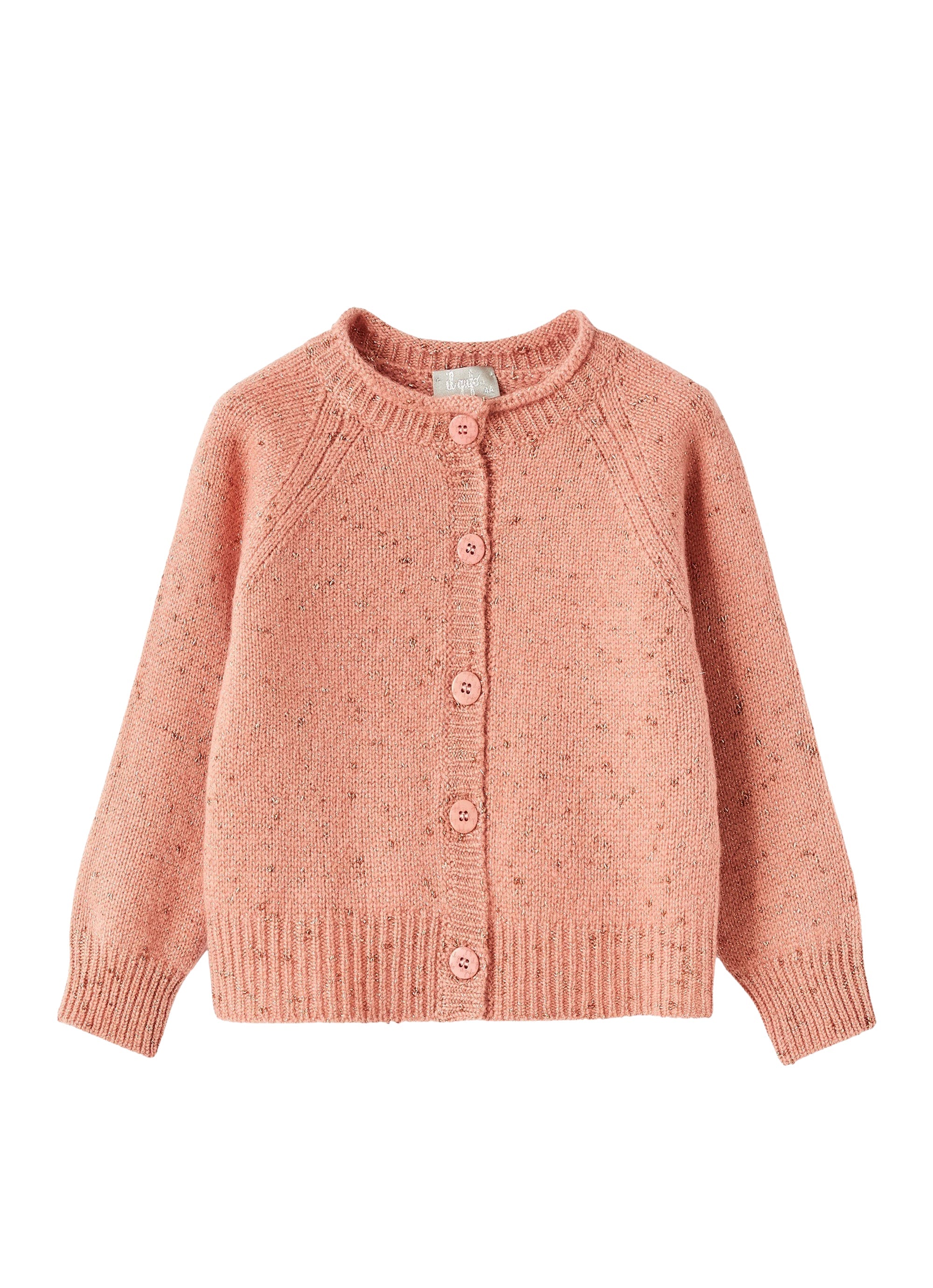 Cardigan in lana con dettagli in lurex