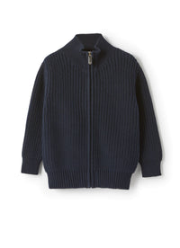 Ribbed cardigan - Blue