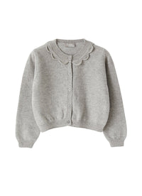 Wool cardigan with ruffled collar - Nube