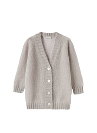 Cardigan in mohair dal design lungo