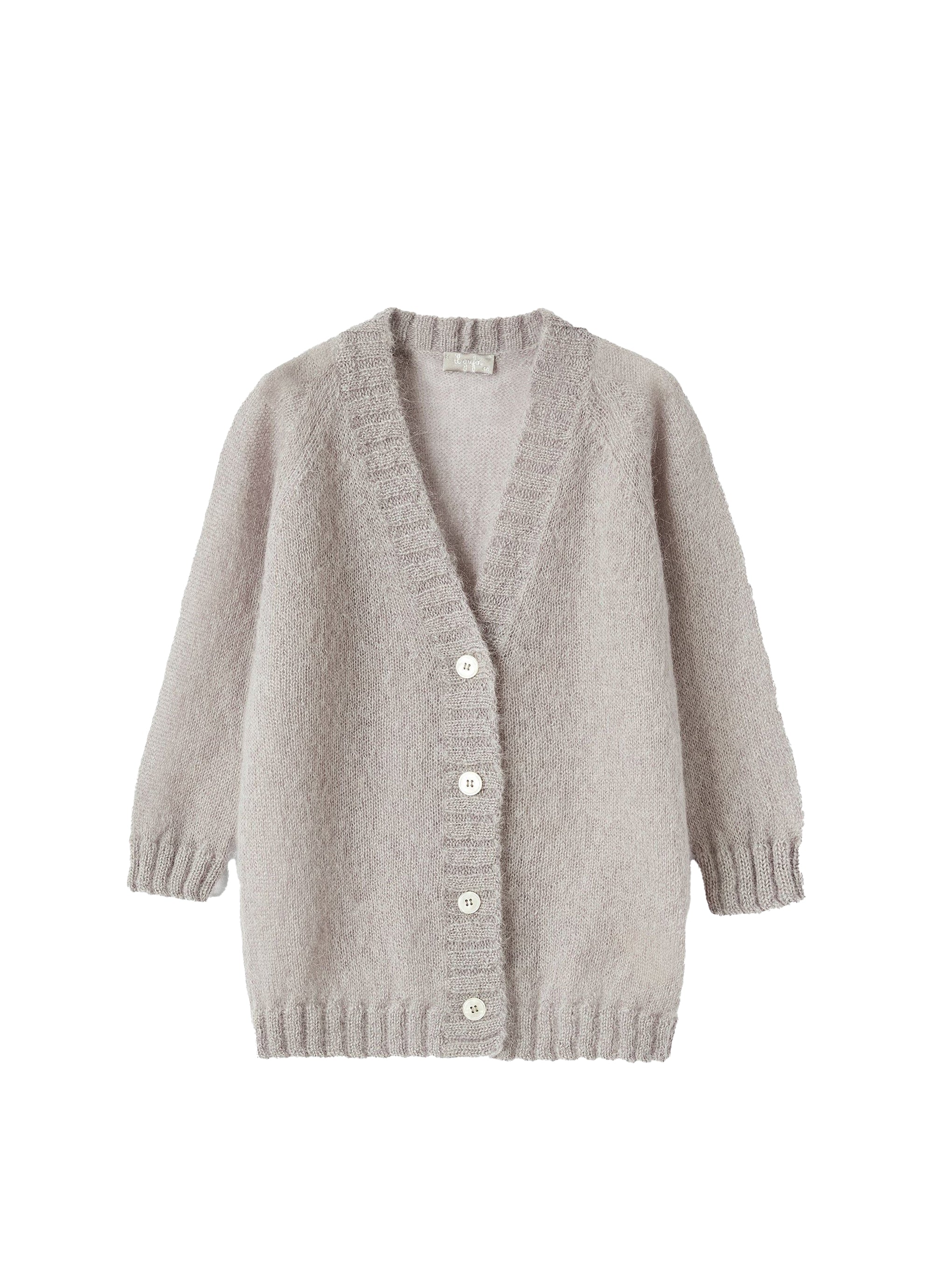 Cardigan in mohair dal design lungo