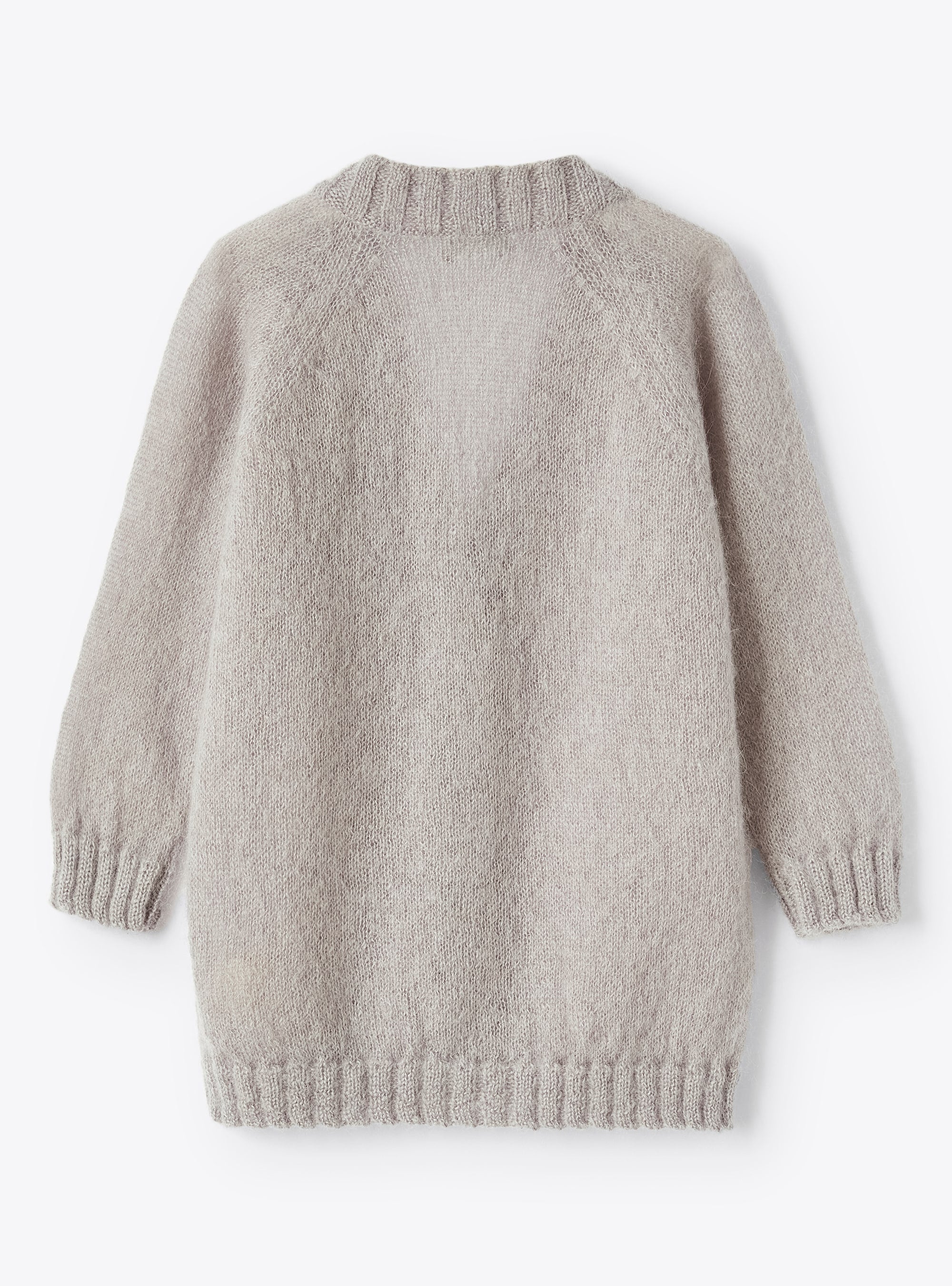 Cardigan in mohair dal design lungo