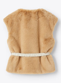 Sleeveless coat in faux fur - Coloniale