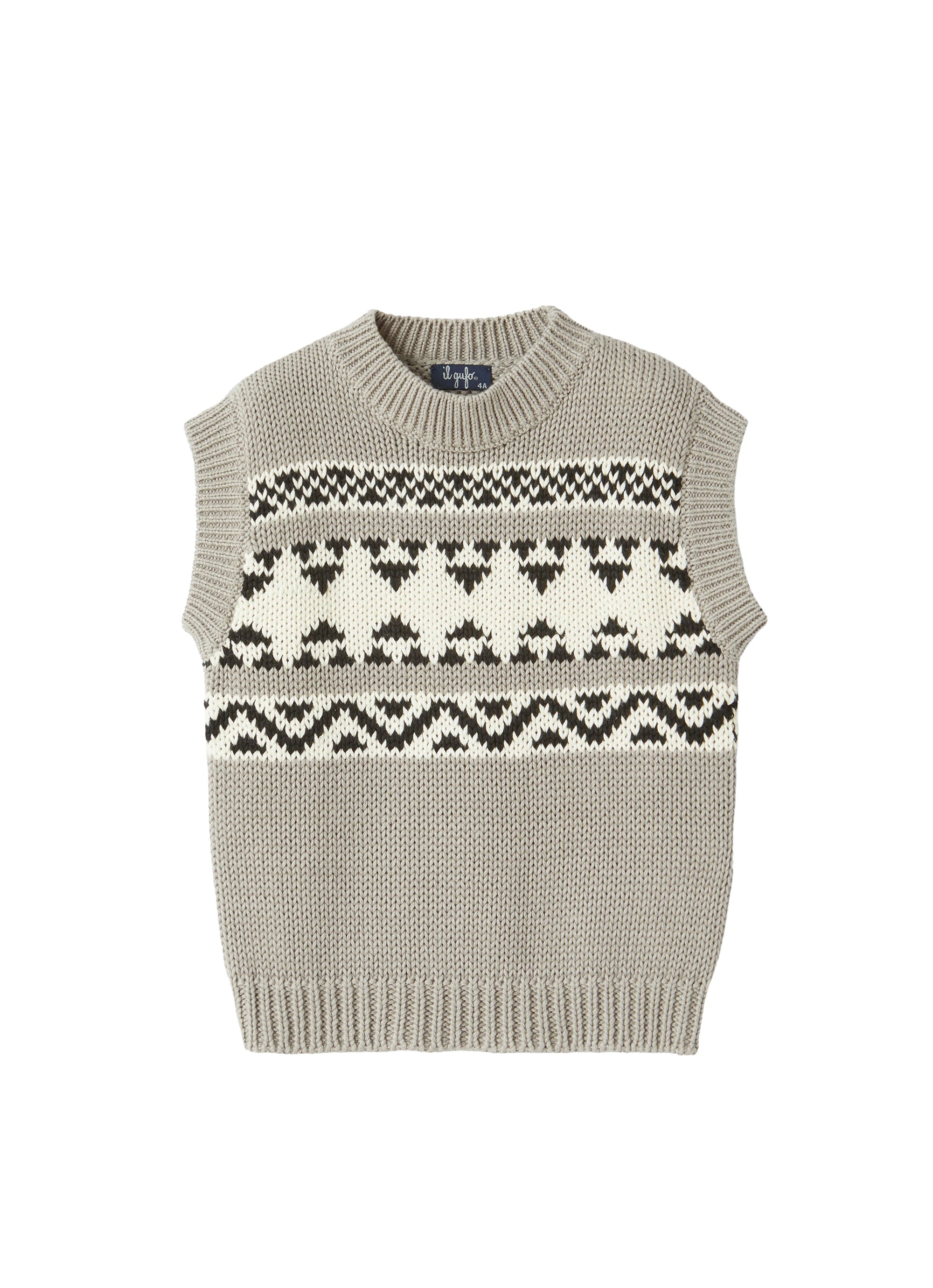 Gilet in cotone con motivo geometrico