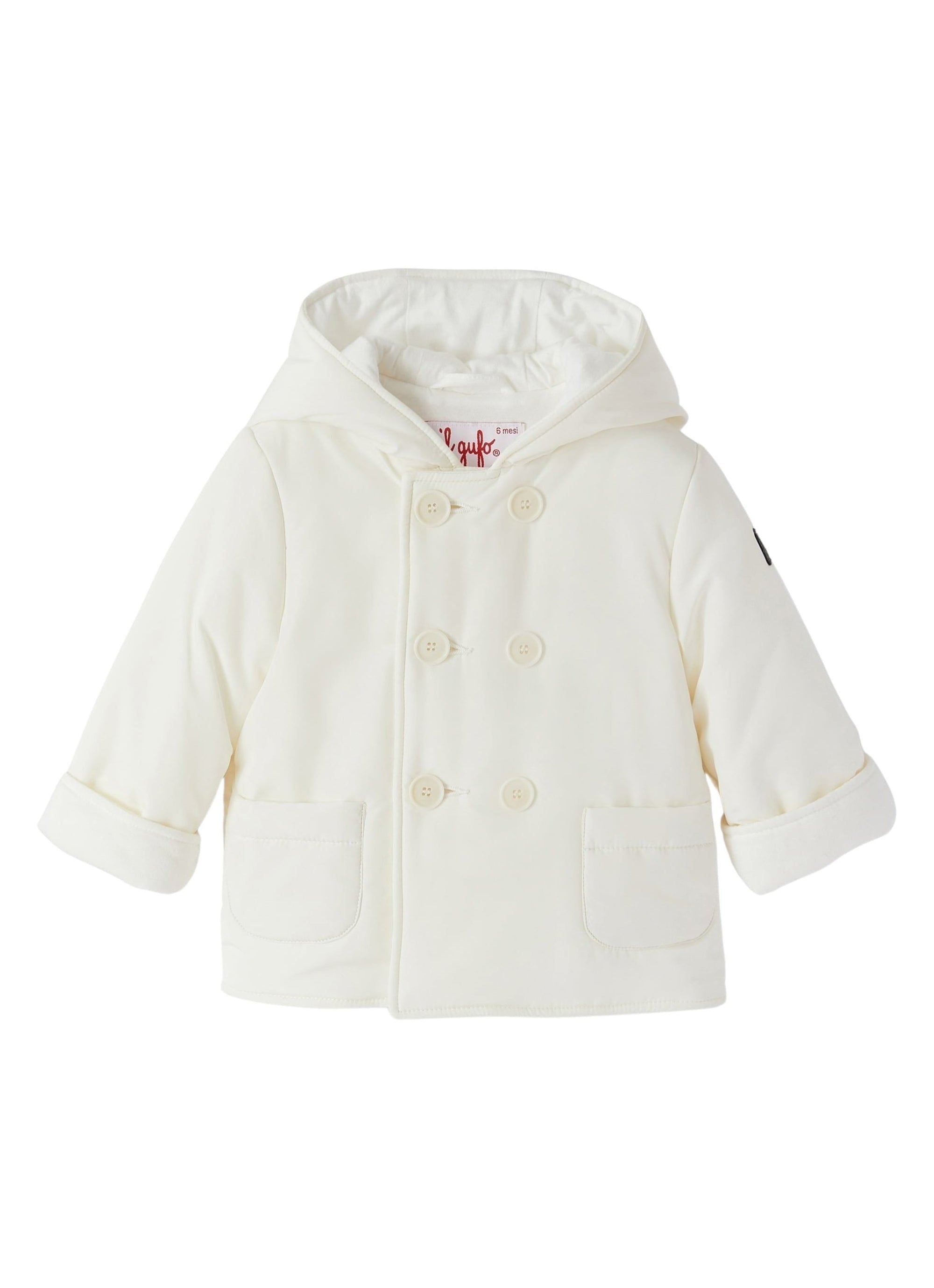 Buttoned hooded jacket - Vaniglia