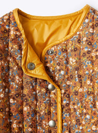 Reversible jacket with floral print - Cannella & Ambra