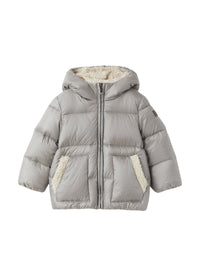 Piumino con applicazioni in teddy